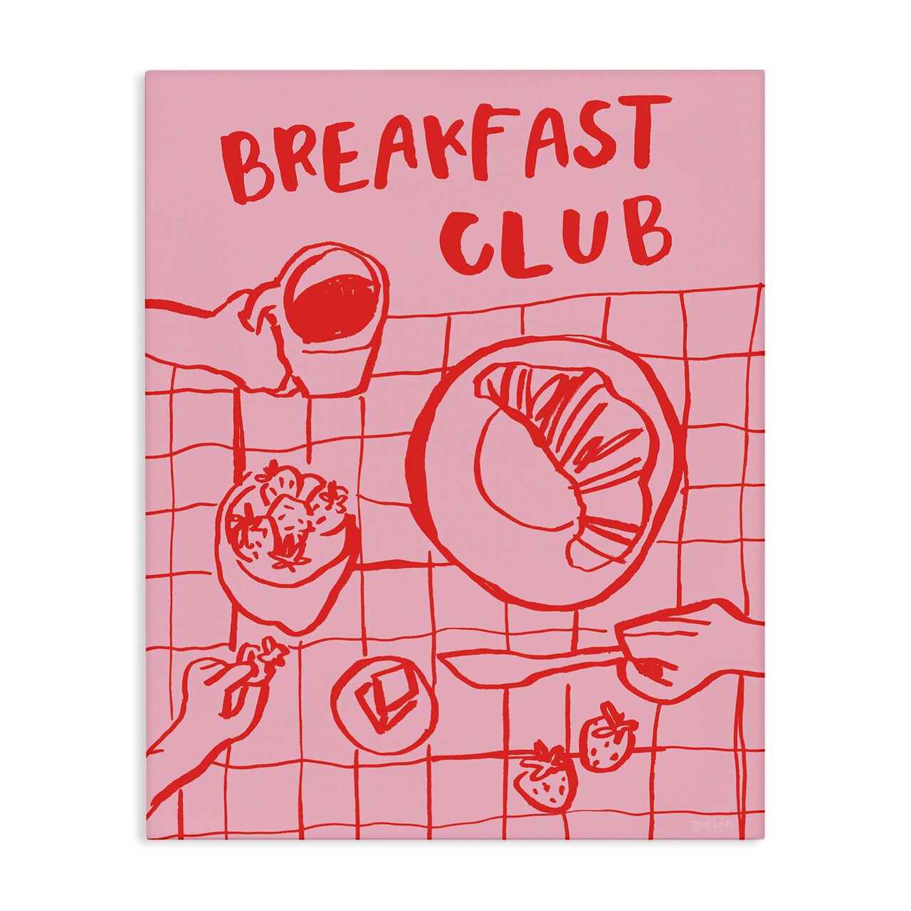 Stupell Industries Breakfast Club Doodles Canvas, design by Jenaya Jackson